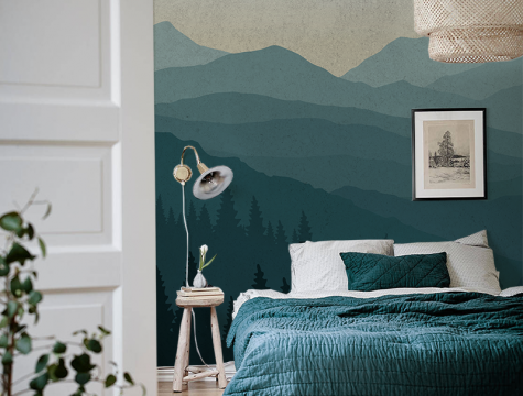 Gloomy Mountains Removable Wall Mural