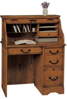 Heritage Oak Roll Top Desk