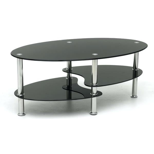 Awesome Round Black Glass Coffee Table White Gloss Split Shelf With Dining  And Chair Side Vase