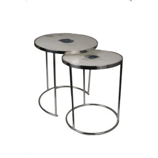 Marble Round 2 Piece Nesting Tables