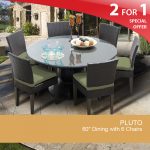Pluto 60 Inch Outdoor Patio Dining Table With 6 Chairs - Design Furnishings