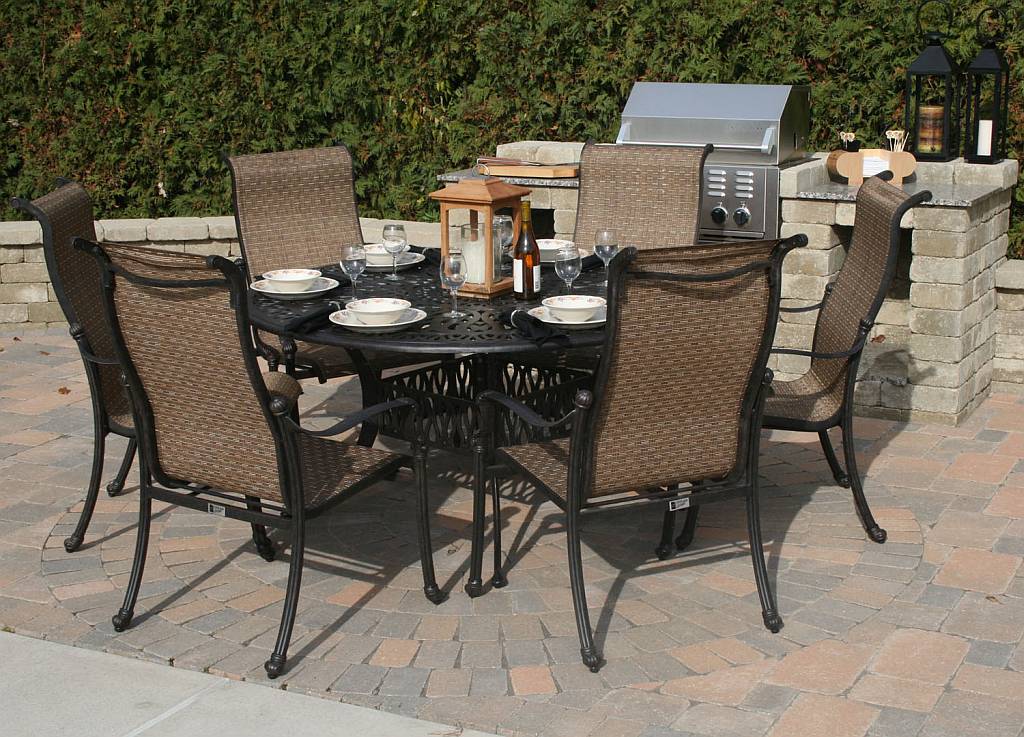 6 Chair Patio Set 6 Person Patio Table Dimensions With Rattan Wicker  Seat Chair