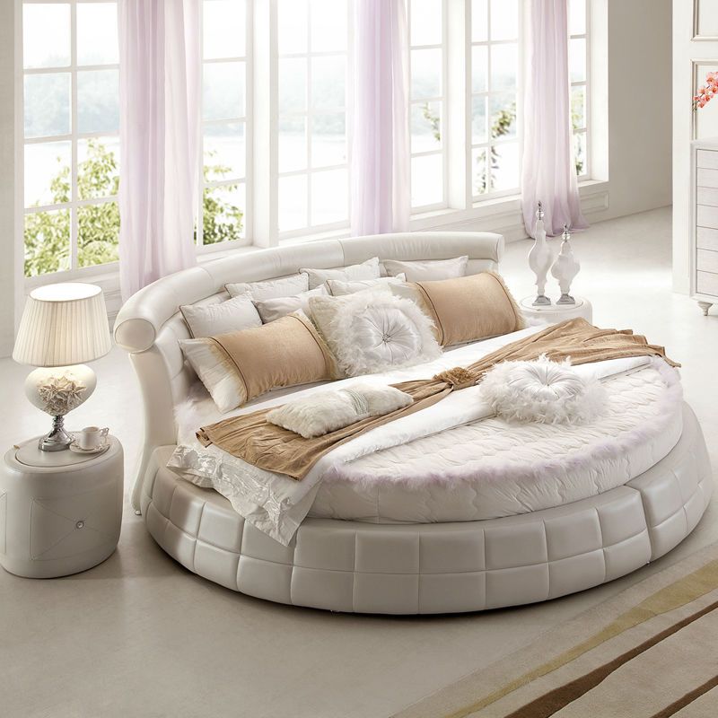 Round shaped king size bed helping in
  decorating your bedroom