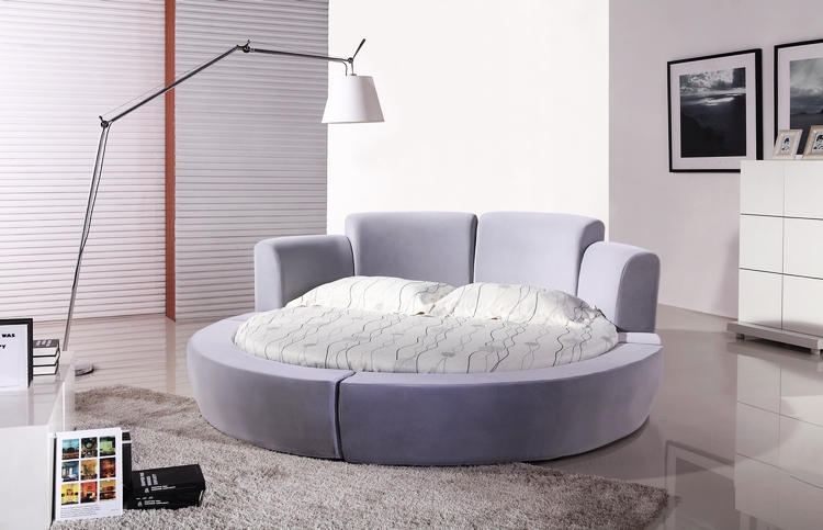 Super KIng Size Fabric Soft Bed, 2x2M Luxury Modern Design, Large Round  Shaped Super King Size confortable Fabric Bed CY001-2