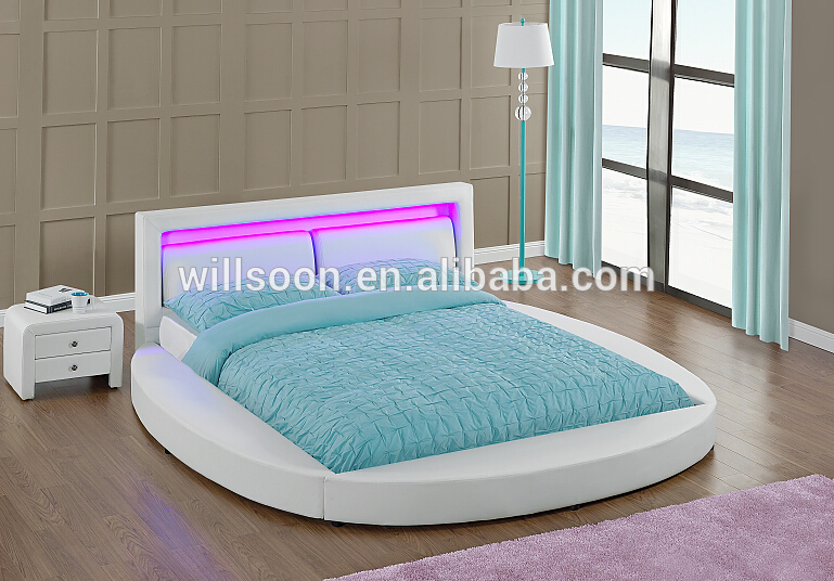 4 Colour Remote control led round shaped bed on sale