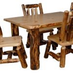 Rustic Aspen Log Kitchen Table Set With 4 Dining Chairs - Rustic - Dining  Sets - by Furniture Barn USA