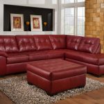 Simmons SoHo Cardinal Showtime Breathable Leather Chaise Sofa Sectional and  Cocktail Ottoman