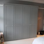 Beautiful grey shaker doors closed on bedroom wardrobe
