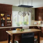 Shaker style kitchen cabinets in Cherry Henna finish