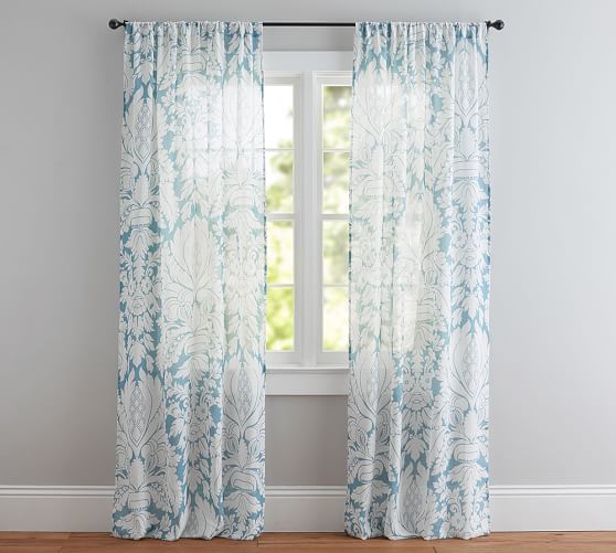 Damask Printed Sheer Curtain. Saved. View Larger. Roll Over Image to Zoom