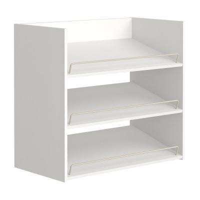 Impressions 3-Shelf White Shoe Organizer