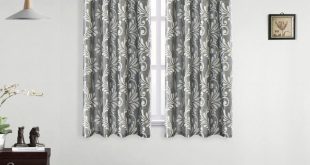 LOZUJOJU Short Blackout Curtains for Living Room Bedroom Thread Floral  Design Grey Curtain Modern Style Drapery for Kitchen Door Curtains Cheap  Curtains