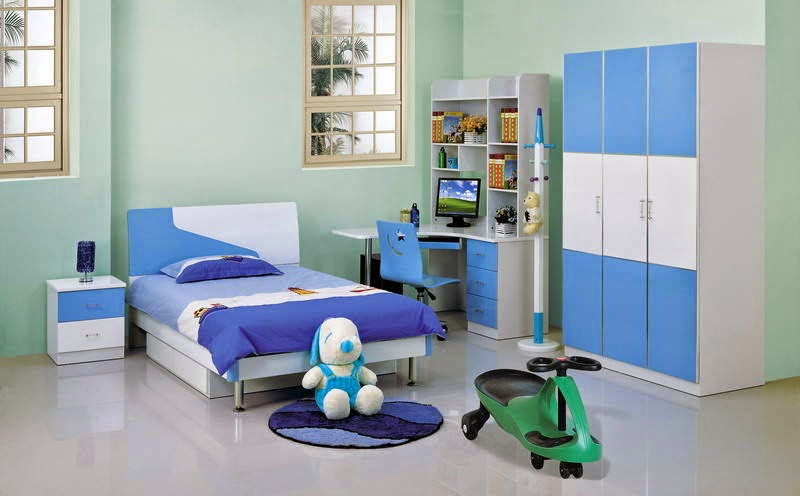 white blue kids room Simple Kids Bedroom Designs home decor