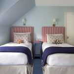 Double matching single beds in kids room design | Mona Ross Berman Interiors