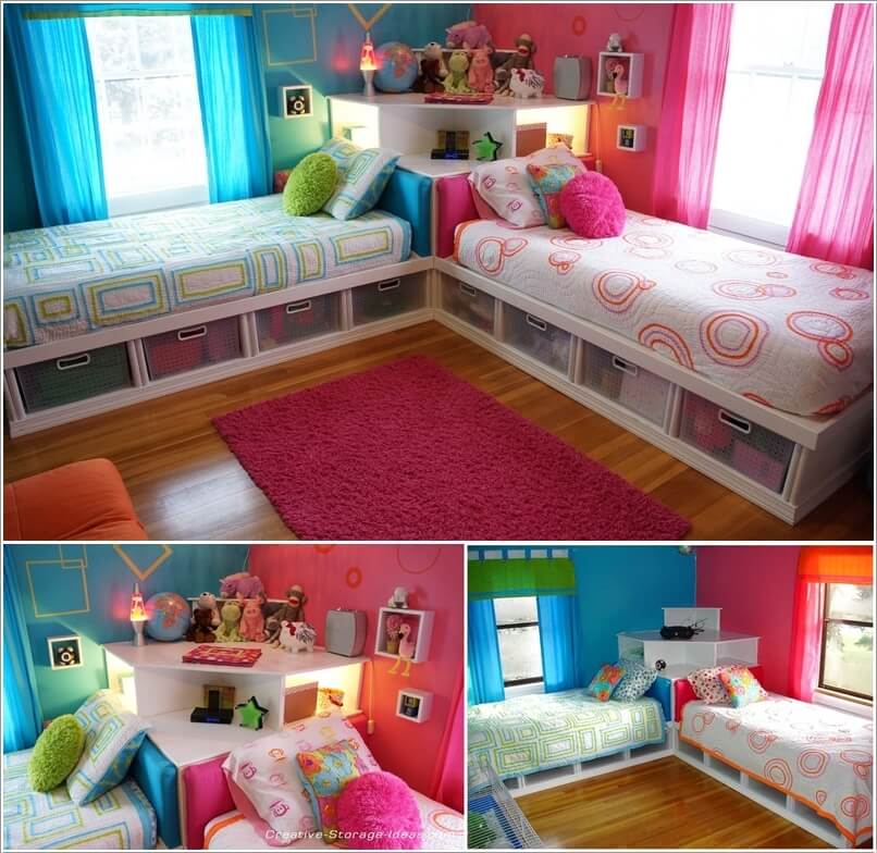 Cute single bed frame for kids
room