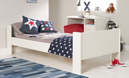 Solitaire White Single Bed