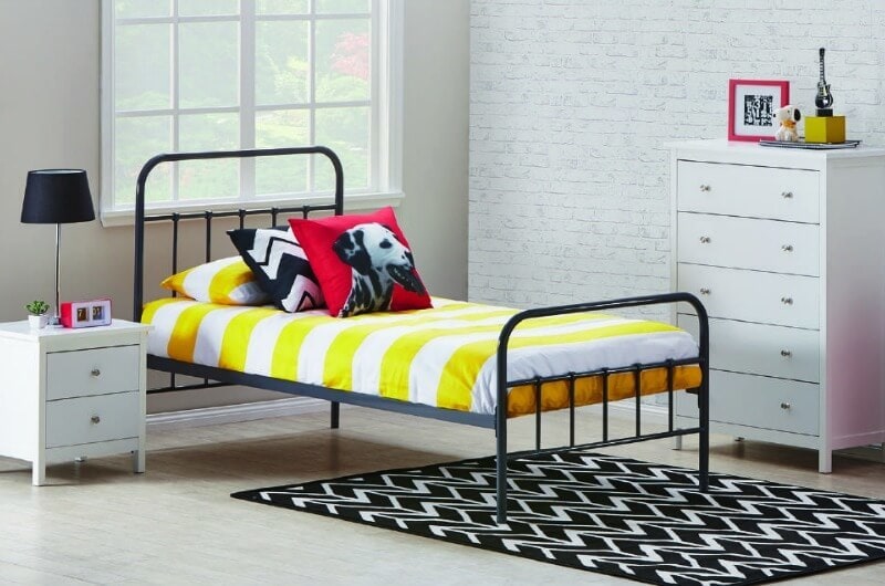 willow king single bed in black wrought iron from fantastic furniture