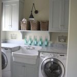 sink between washer and dryer with cabinets overhead Garden, Home and  Party: Laundry Rooms