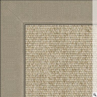Sisal Linen Silver Rug. Border: Cotton Chenille / Oatmeal | FF&E