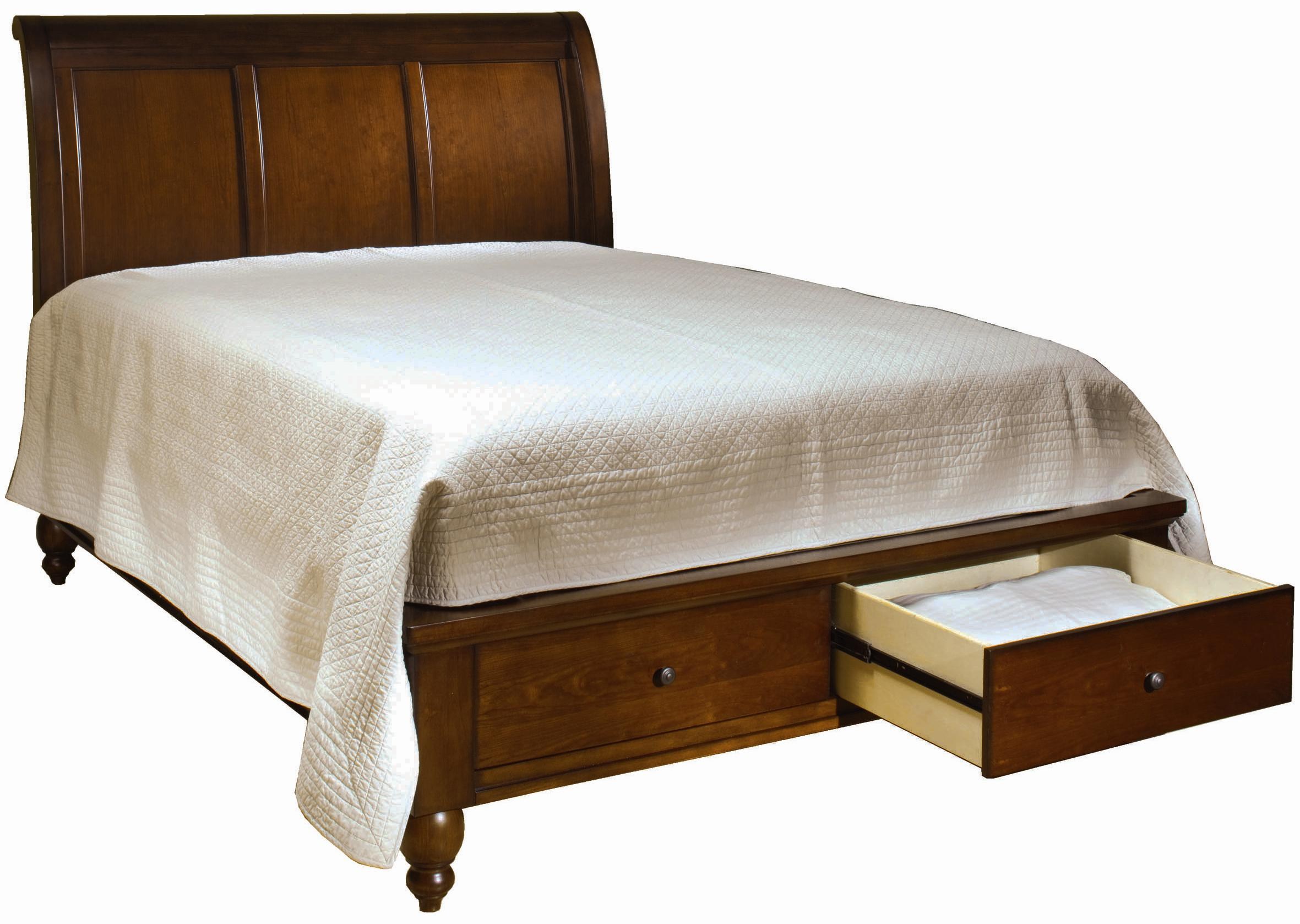 Clinton Queen Sleigh Bed With Storage Drawers and USB Ports by Highland  Court