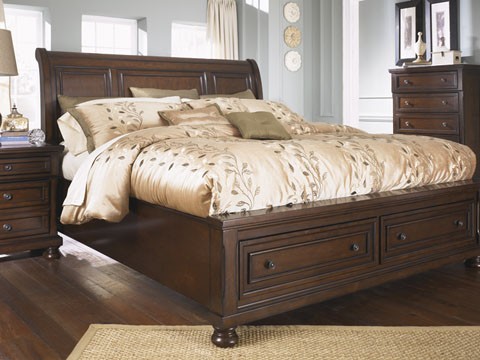 Ashley B697 Porter King Sleigh Bed with Storage