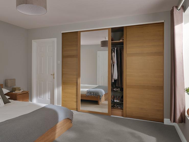 Mirrored sliding wardrobe doors