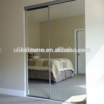 Paint White Aluminum Sliding Mirror Wardrobe Doors