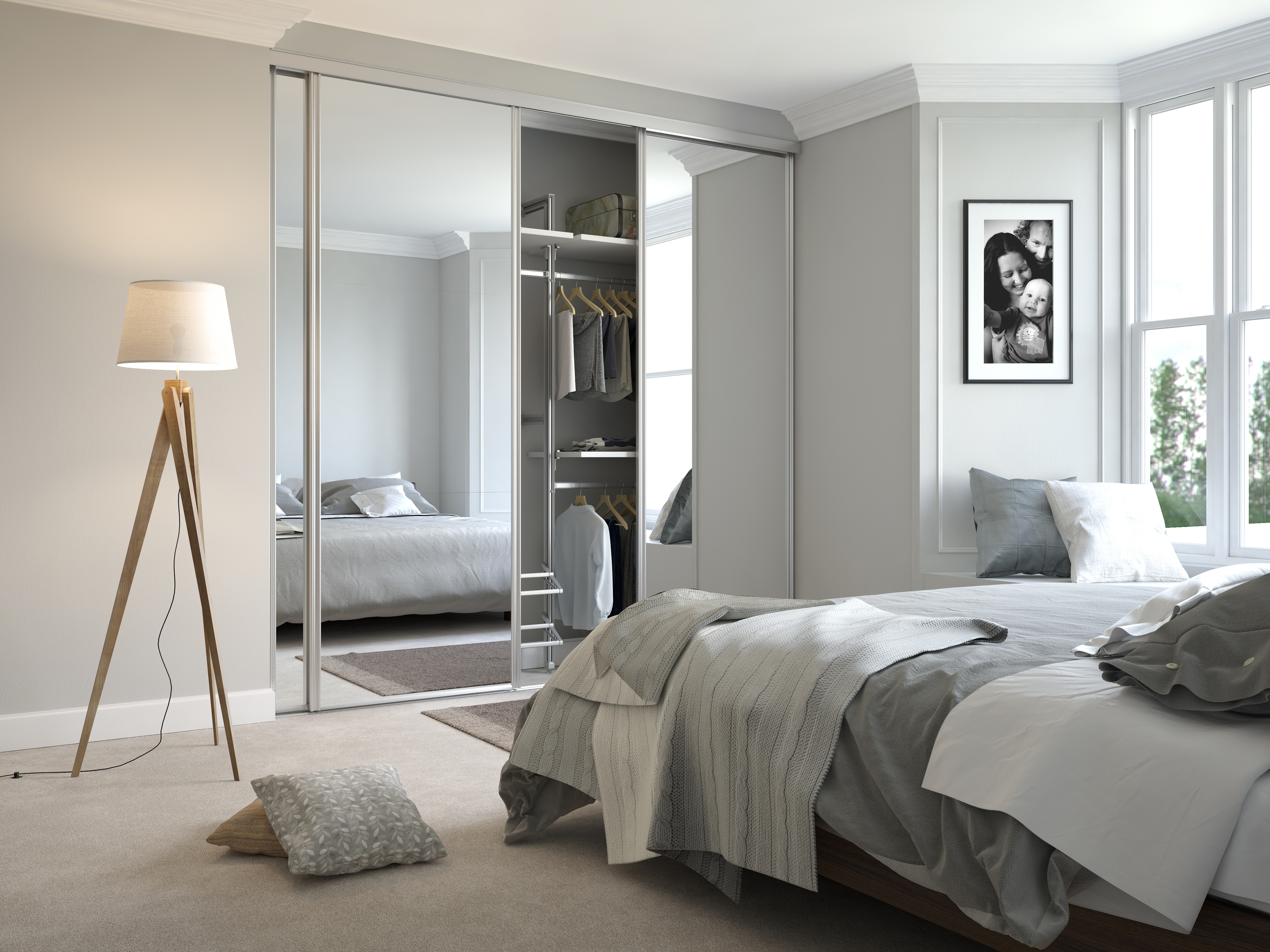 You want to ensure the furniture will fit comfortably, whilst avoiding  overcrowding the room. And this is especially true for small wardrobes in  bedrooms.