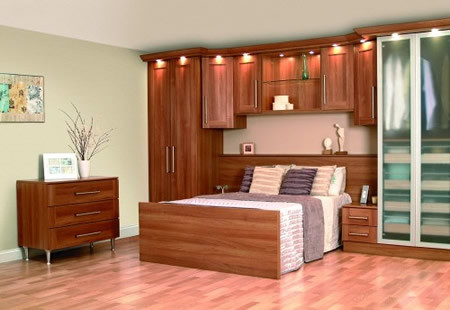 Sweet Fitted Sliding Wardrobe Small His Hers Light Walnut B  Bedrooms:  Wardrobes For Small