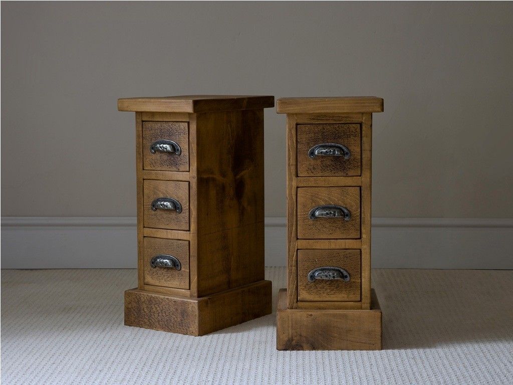 Stunning Design Of The Small Side Table Ideas With Brown Wooden Materials  Added With Drawers On The Grey Floor Ideas
