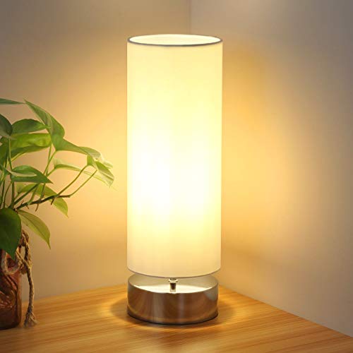 Touch Control Table Lamp Bedside Minimalist Desk Lamp Modern Accent Lamp  Dimmable Touch Light with Cylinder