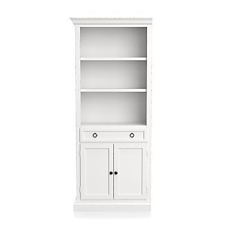 Cameo White Left Storage Bookcase