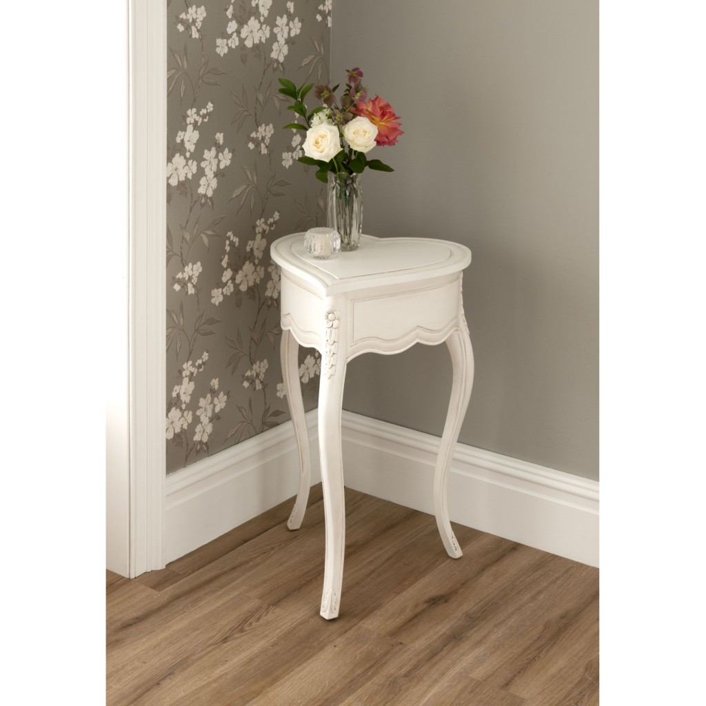 White Corner Accent Table