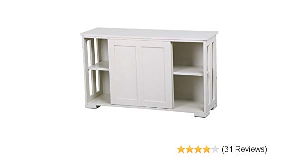 Traveller Location - Yaheetech Antique White Buffet Cabinet Kitchen Table with  Sliding Door Stackable Sideboard Storage Cabinet - Buffets & Sideboards