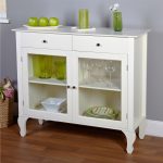 Antique White Sideboard Buffet Console Table with Glass Doors |  Traveller Location