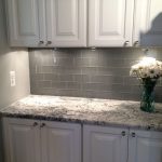 Modern Kitchen Design With Azul Platino Granite Countertop: White Paint  Kitchen Cabinet With Azul Platino Granite Also Tile Backsplash …