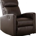 IMPACT_RAD. AC Pacific. Sean Modern Leather Infused Small Power Reading  Recliner