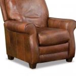 Small brown leather recliners
