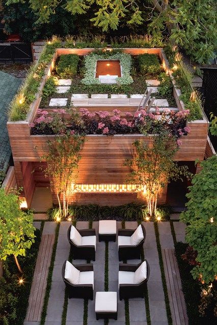 Elaborate Roof Garden Complex. Balcony & Rooftop Gardens in Small City Garden  Design Ideas. Discover how to inject some greenery into your small rooftop