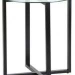Yaheetech Small Round Glass Coffee End Table Metal Legs Sofa Side Table for  Home Office Studio