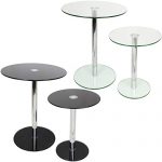 Hartleys Set of 2 Large & Small Round Glass Tables