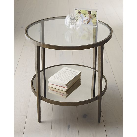 Clairemont Round Side Table Side Tables Crate And Barrel And Crates Glass  Accent Table