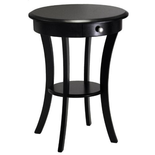 Amazon.com: Small Accent Table For Small Places/Round Black Premium