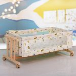 Solid wood I shaped small sized logs Cradle bed Removable with