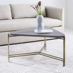 smart round marble top coffee table Download-west elm Concrete Triangle Coffee  Table 20-