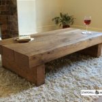 OAK BEAM/SLEEPER COFFEE TABLE, Solid oak, Rustic, Handmade, Chunky wood,  Unique | eBay