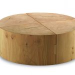 Round solid wood coffee table ECO BLOCK | Round coffee table by Riva 1920