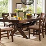 Amazon.com - Roundhill Furniture Karven 7-Piece Solid Wood Dining