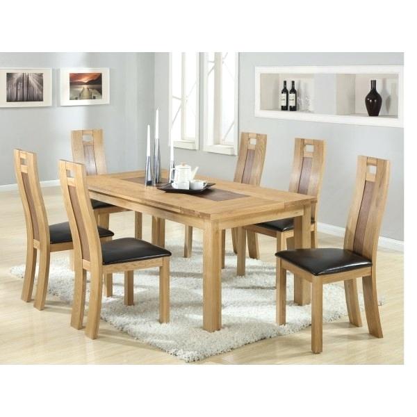 Table And 6 Chairs Extending Solid Oak Dining Table 6 Chairs
