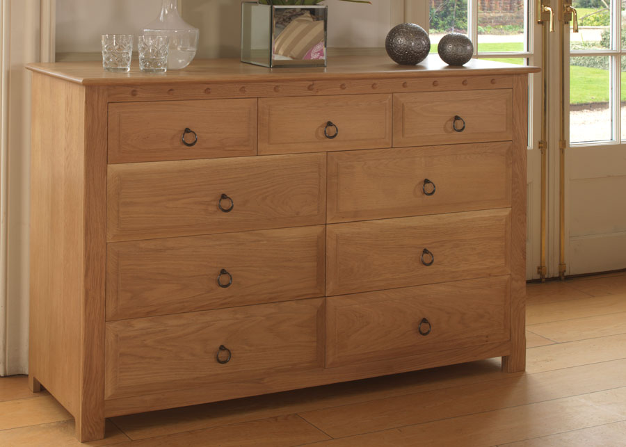 Movable and attractive solid wood bedroom chest of drawers for personal  needs